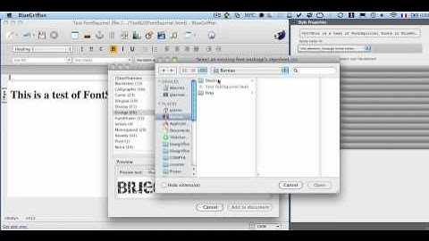BlueGriffon and FontSquirrel fonts