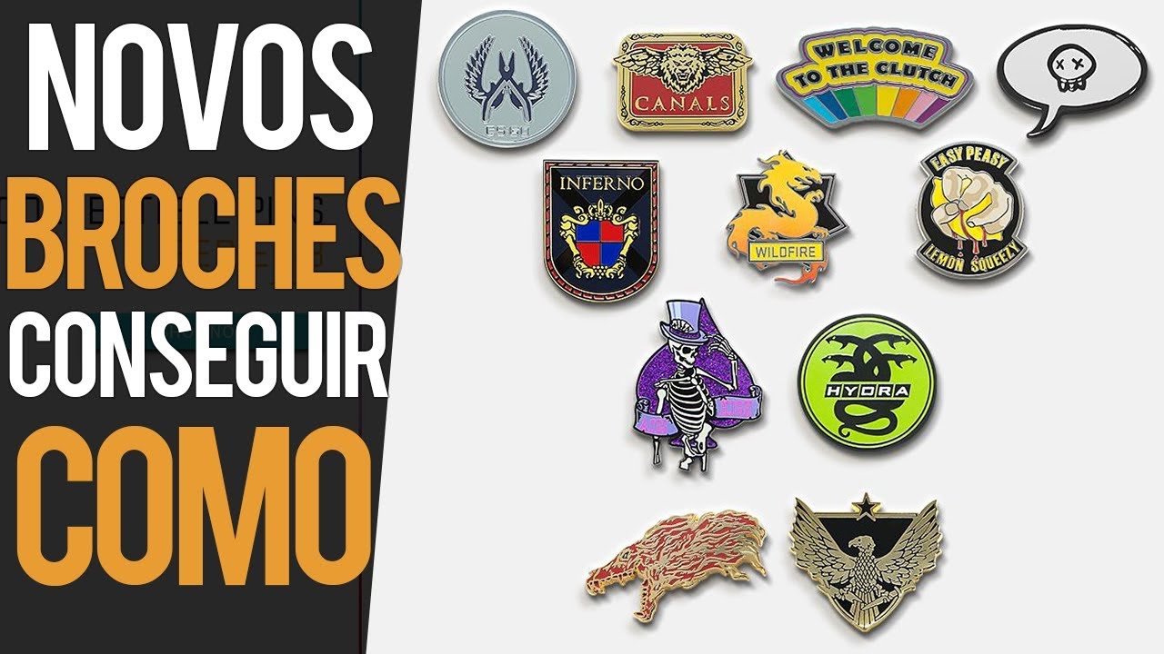NOVOS BROCHES CS GO! COMO CONSEGUIR E TER LUCRO! - YouTube