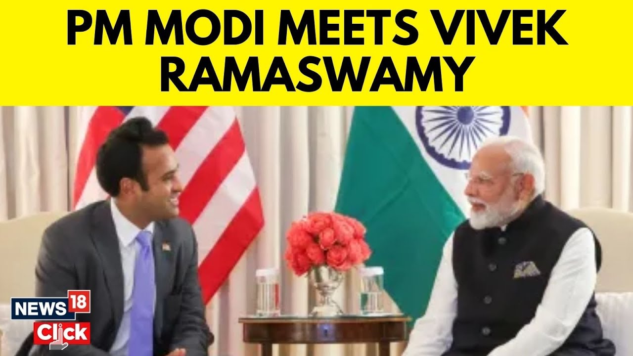 PM Modi In USA | PM Narendra Modi Meets Vivek Ramaswamy At Blair House | PM Modi USA Visit | N18G