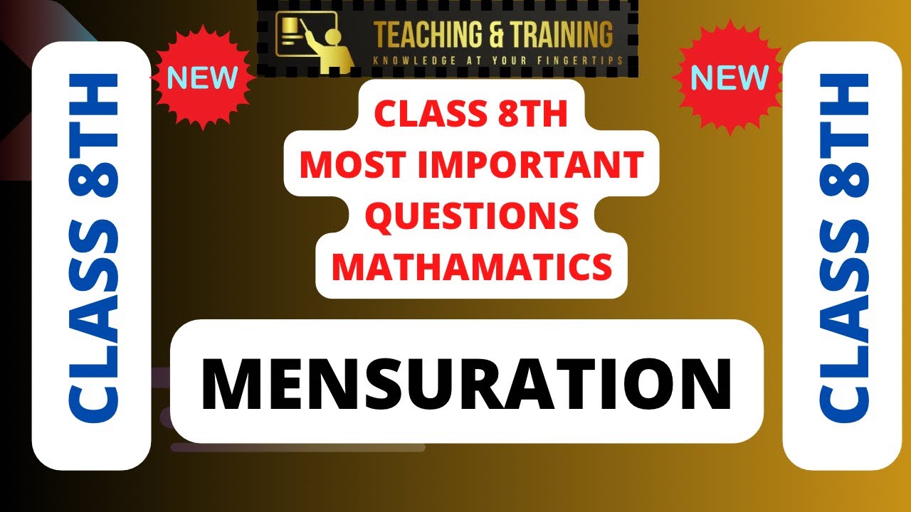 Class 8th Maths Mensuration Important Questions 2024 Jkbose YouTube Class 8th maths mensuration important questions 2024 jkbose youtube