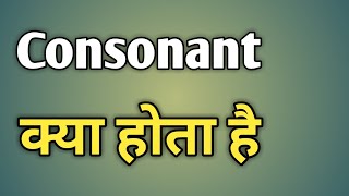 Consonants In Hindi | Consonant | What Is Consonant | What Are Consonants | Consonant In Hindi