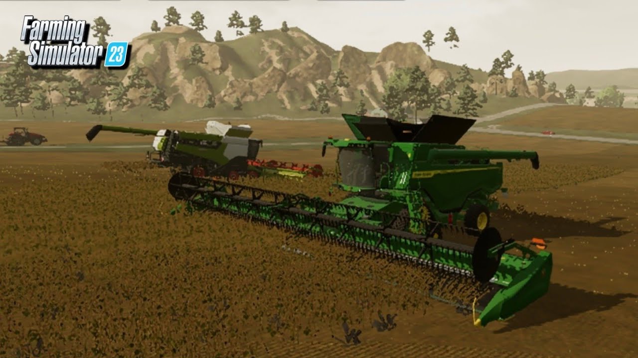 Comprando Nueva Cosechadora!! & Cosechando Soja. FS23 [Map Amberstone] Timelapse Ep#41