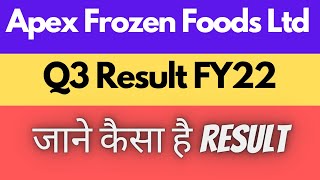 Apex Frozen Foods Q3 Result | Apex Frozen Foods Share Latest New | Apex Frozen Foods Share