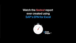 SAP's EPM Excel for BPC: ⏱ How fast can you build a report?