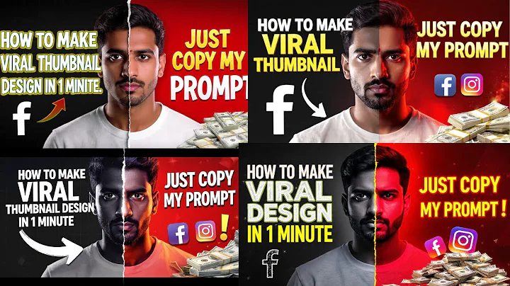 How to Make Viral Thumbnail Design in 1 Minite