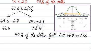 Empirical Rule, 68%, 95%, 99.7% - Standard deviations - Math 20 Review for Test 1 - Q9 and 10