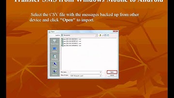 Easy way to export windows mobile SMS to android