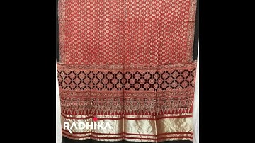 ajrakh block print modalsilk dupatta #video #reels #shorts #virulvideo #dupatta #bandhani