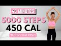 🔥5000 STEPS TURBO WALKING🔥AB FOCUSED Walking Workout for Weight Loss🔥Knee Friendly🔥No Repeats🔥