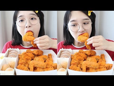 네네 매콤 치즈 <strong>스노윙치킨</strong> 먹방 _ 네네치킨💛신메뉴 먹방 :D