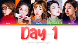 Red Velvet (레드벨벳) Day 1 Color Coded Lyrics (Han/Rom/Eng) Resimi