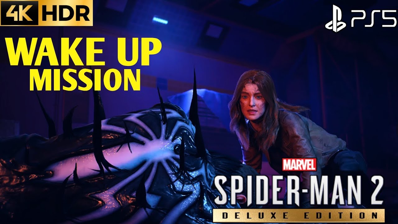 Mission Wake Up Marvel's Spider Man 2 Wake Up Gameplay 4K HDR | PS5 Spider Man 2 Wake Up Walkthrough