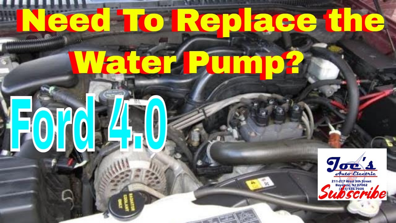 How to Replace a Water pump on a 4 0 SOHC Ford - YouTube