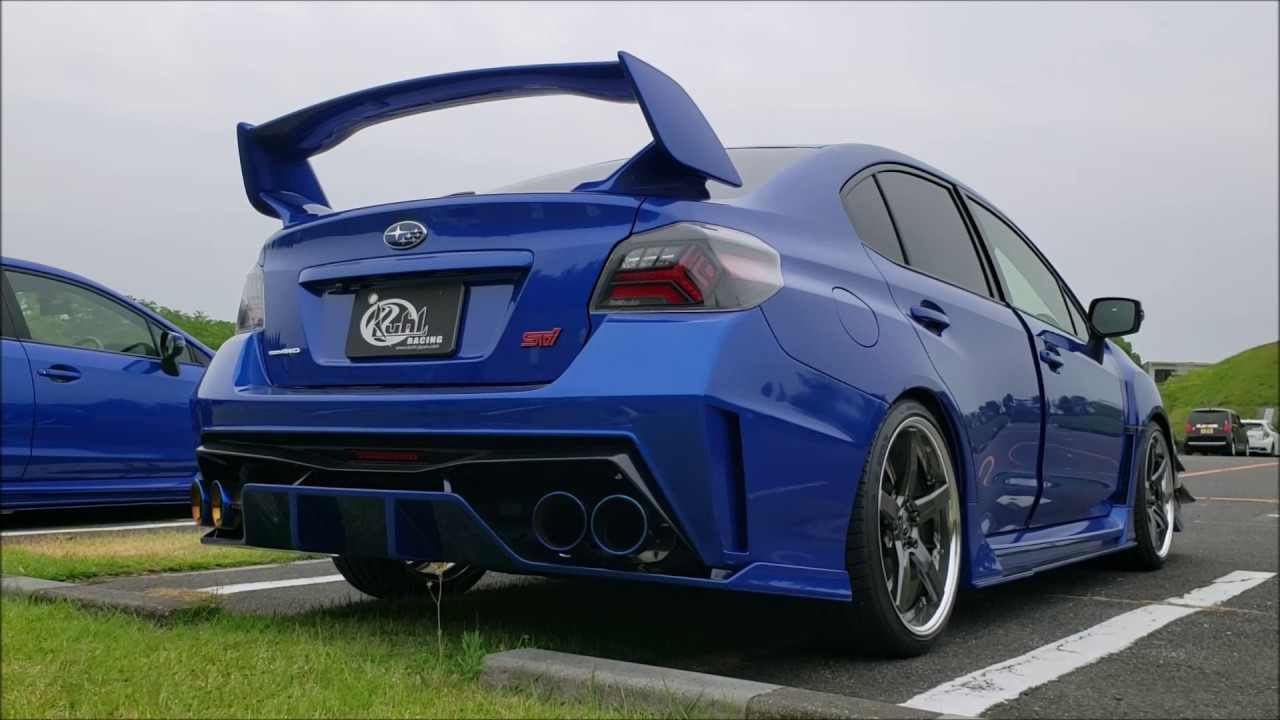 WRX STI マフラー音 KUHLRACING スラッシュ4テールマフラー - YouTube