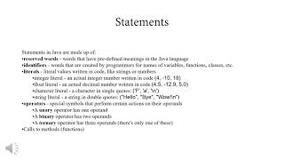 Basic Building Blocks of Java