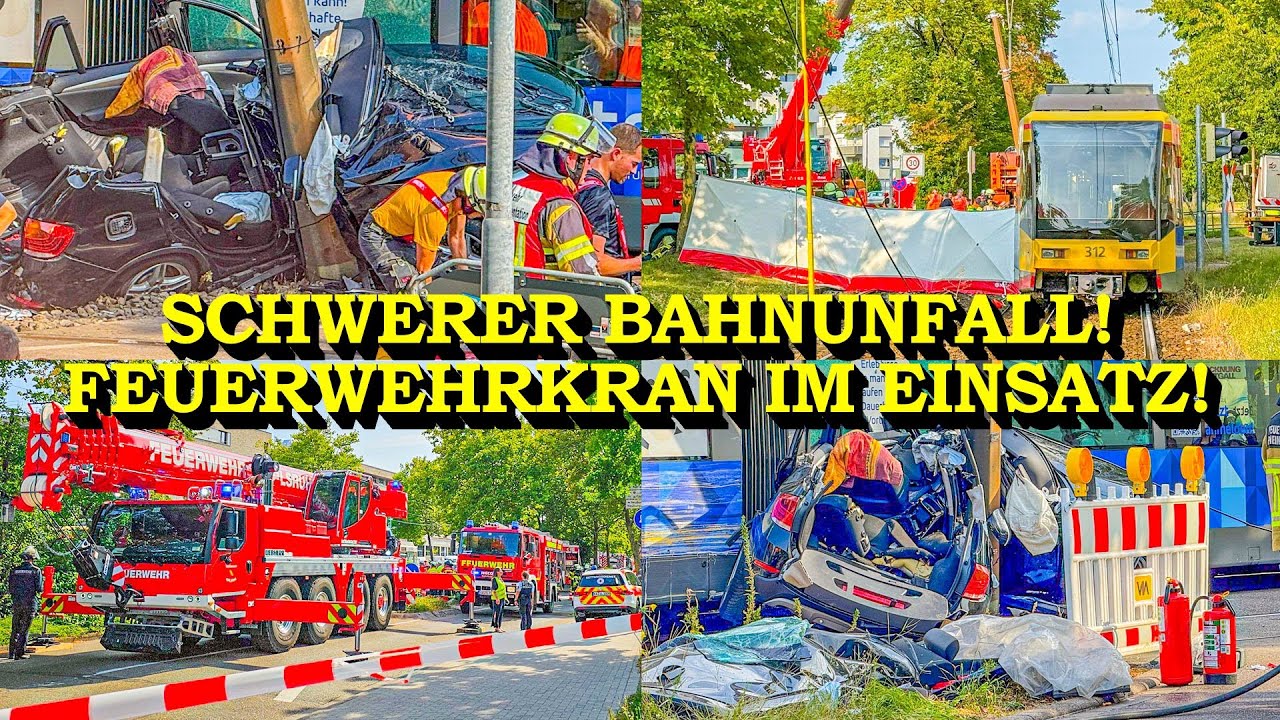 +++ BMW TOTAL ZERQUETSCHT +++ SCHWERER STRASSENBAHNUNFALL | - FRAU EINGEKLEMMT - | FEUERWEHRKRAN