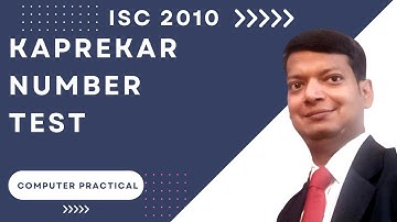 Kaprekar Number | ISC Computer Science Practical 2010 | Q2 | SOLVED | Java
