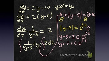 Solve basic separable ODE with initial condition