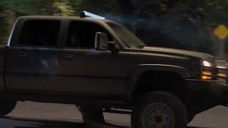 Russell Crowe from “Unhinged”(2020) Crashing Kevin Hart’s Car in “Me Time”(2022)