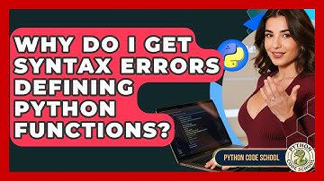 Why Do I Get Syntax Errors Defining Python Functions? - Python Code School