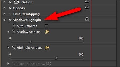 How to correct Shadow and Highlights in Adobe Premiere Pro CS6