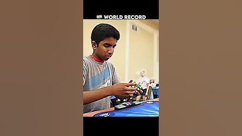 pavan ravindra solves cube in 5.58 seconds  world record #viralvideo  #rubikscube  #shorts