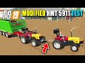Modified & Stylish HMT 5911 Tractor Test with Plows, Cultivator & Heavy Trailers! FS19 Gameplay