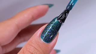 Teal Jelly Flakie Polish Ophelia