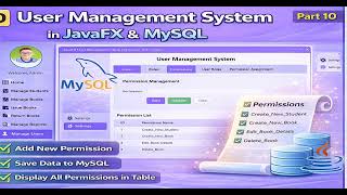 Part 10 | User Management System in JavaFX &amp; MySQL | Create Permission &amp; Display All Permissions