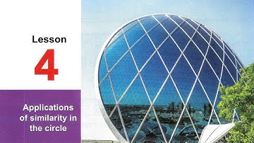 Sec 1\ Math -1st term\ Unit 3\ Lesson 4 : Applications of similarity in the circle.