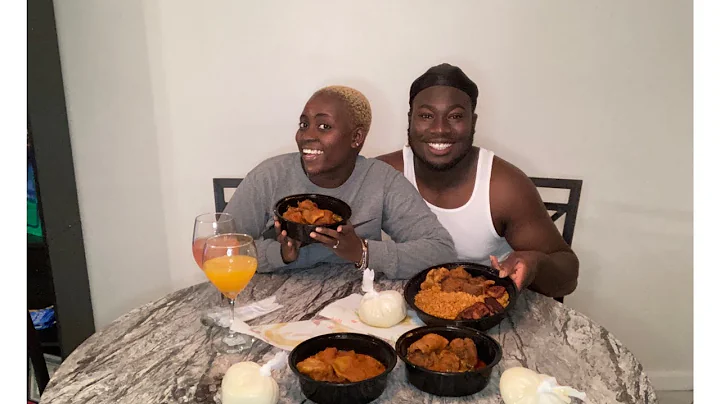 WE TRIED AFRICAN FOOD ! Fufu, Egusi Soup, & Jollof Rice