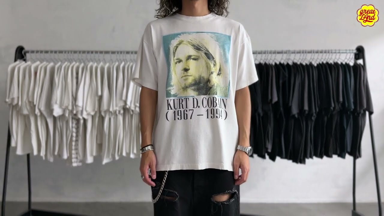 NIRVANA KURT COBAIN MEMORIAL ADULT WHITE FITS X