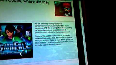 fusionfall codes are gone for now