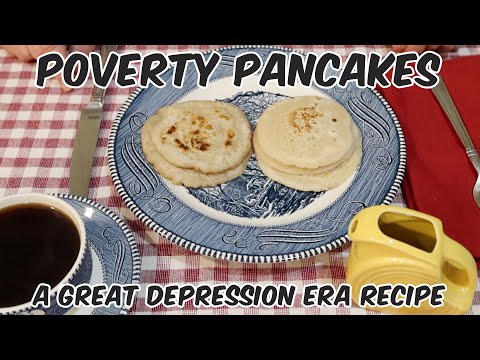 Poverty Pancakes Great Depression Era Recipe - Cheap Pancakes Without Eggs, Butter, or Milk