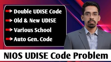 NIOS UDISE Code Problem | Auto Generated Code | LP UP 4500 @EDUCATOPLUS 