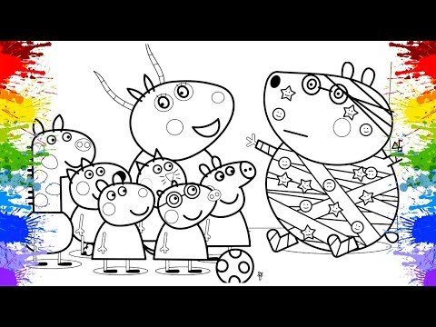 Peppa Pig Português Brasil Jogos de Pintar Desenhos da Peppa Video infantil  Brinquedos para crianças 