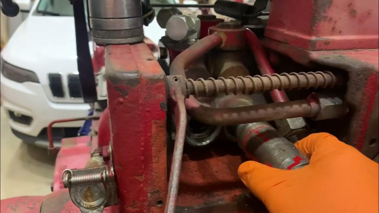 Putting in the hydraulic valves back in the IH 806 YouTube