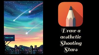 Autodesk Sketchbook - Draw a aesthetic Shooting Stars in autodesk sketchbook using iPad digitalart