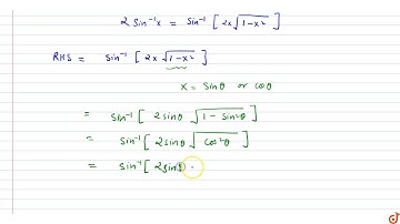 Prove that `2sin^(- 1)x=sin^(- 1)[2xsqrt(1-x^2)]`