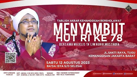 🔴 LIVE | Kemanggisan Bersholawat | Jl. Sakti Raya Kemanggisan Jak Bar | Sabtu  , 12  Agustus 2023