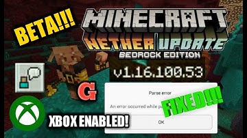 MCPE 1.16.100.53 Parse error FIXED! apk mediafire free download! By The gamer Tap