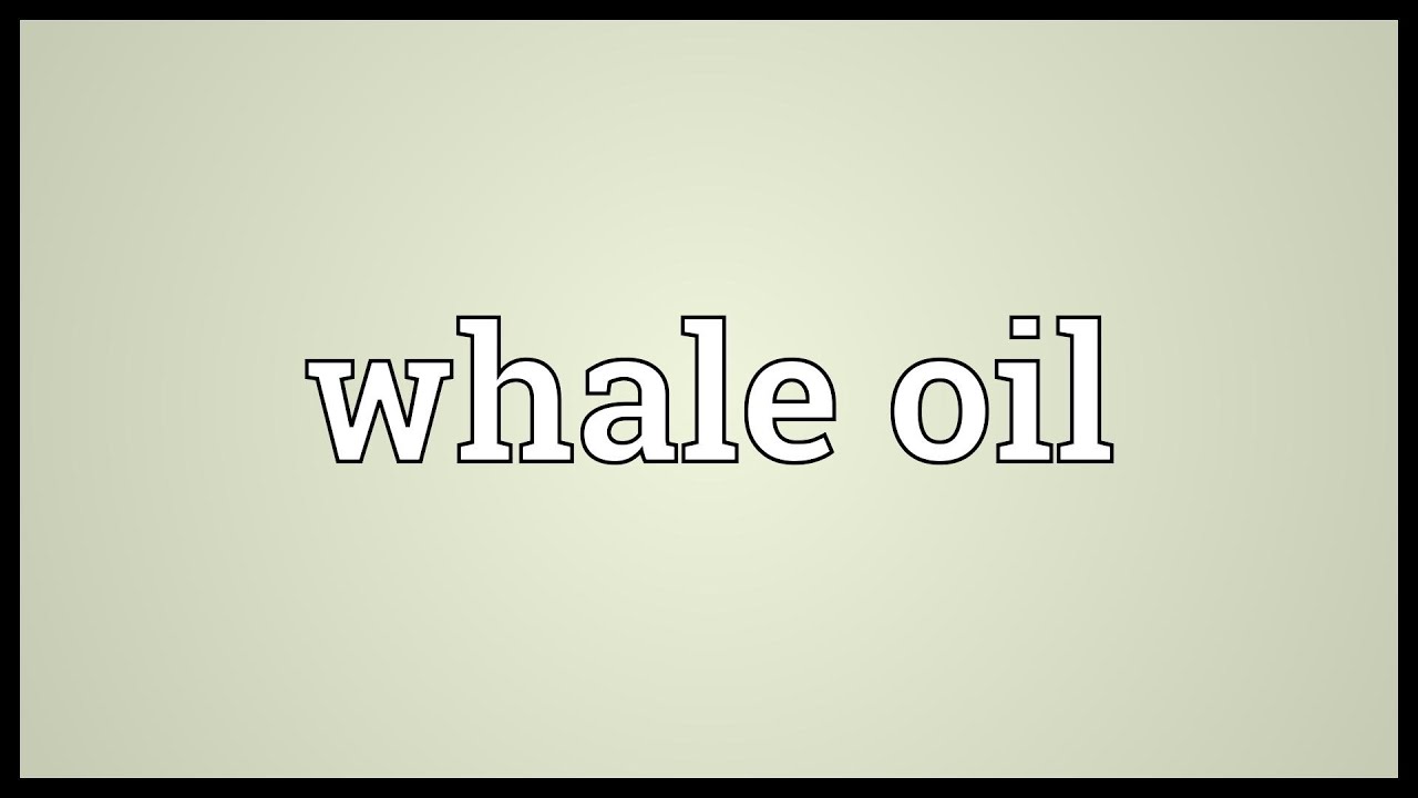 Whale oil Meaning YouTube