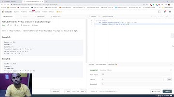 LeetCode 1281 Subtract the product and sum of digits of an integer