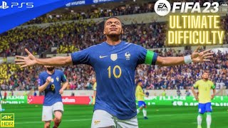 FIFA 23 - France vs Brazil | Semi Final |FIFA World Cup| Ultimate Difficulty | PS5™ [4K ]