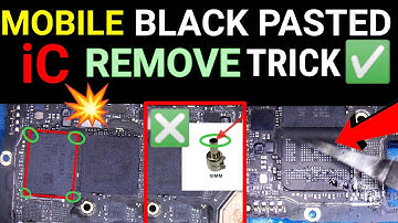 🔥REMOVE TRICK  BLACK PASTED iC ✅|| HOW TO REMOVE BLACK PASTED IC #technoshahjad #mobilerepairing