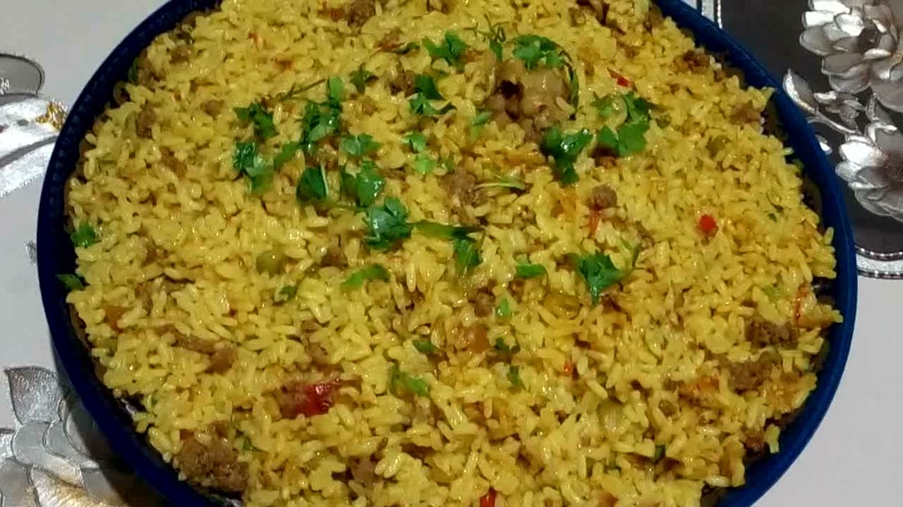 طبق أرز باللحم المفروم سهل التحضير والمذاق رهيب😋👌🤩