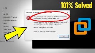 The process cannot access the file because another process has locked portion of file - Fix VMware ✅