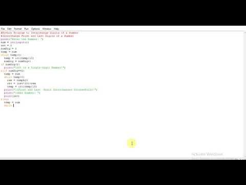 Python Program to Interchange Digits of a Number - YouTube