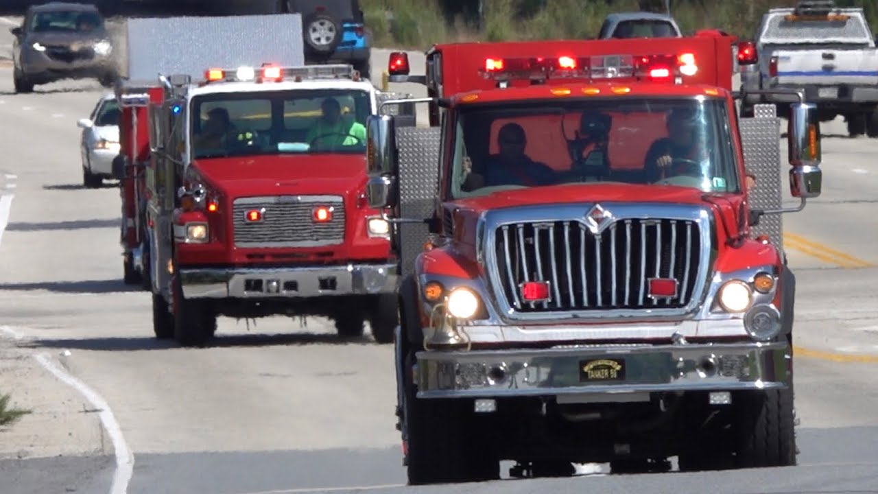 Tankers Responding to a Working Hay Bales Fire - North Coventry Township 9/6/21