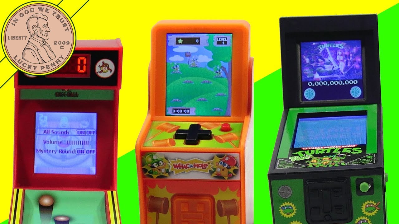 Mini Arcade Skee Ball - TMNT Pinball & Wack A Mole - YouTube